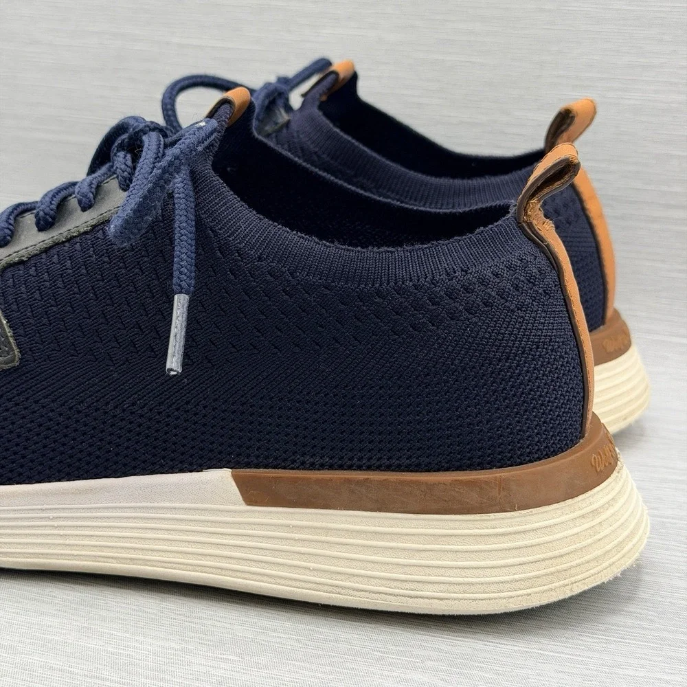 Wolf & Shepherd SwiftKnit Men's 10 Dress Sneakers Navy Blue Knit Casual Hybrid